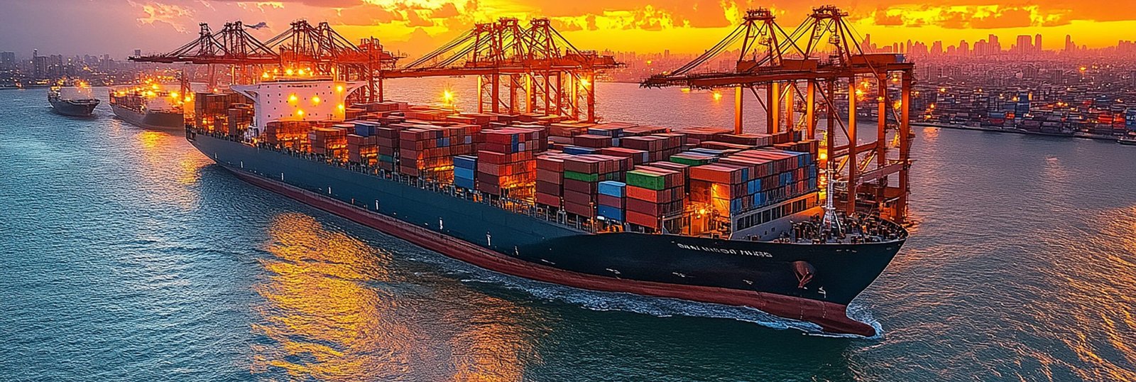 Image concept of logistics, warehouses and transportation